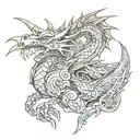 Dragon Cyborg Chick tattoo design idea