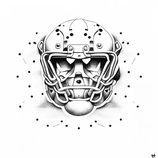 american football tattoo design idea