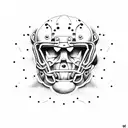 american football tattoo design idea