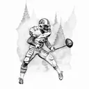 american football tattoo design idea