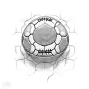 football tattoo design idea