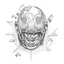 american football tattoo design idea