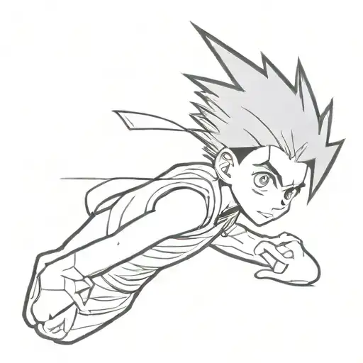 gon from hunter x hunter tattoo design idea