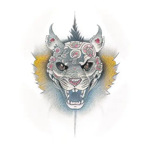 panteras y 3 cachorros tattoo design idea