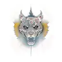 panteras y 3 cachorros tattoo design idea