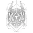 Mass effect, N7, abstract, hexagon, paragon,  tattoo design idea