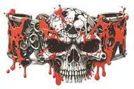 skull bracelet tattoo design idea