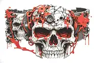 skull bracelet tattoo design idea
