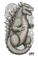 1954 Godzilla from godzilla that lloks exactly like godzilla no changes at all just godzilla tattoo design idea