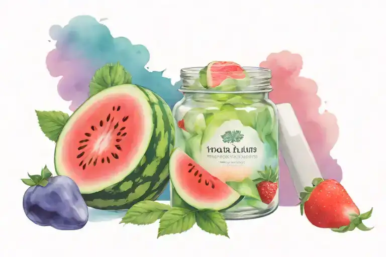 Vicks vapor jar Colorado Rockies watermelon and strawberry tattoo design idea