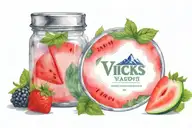 Vicks vapor jar Colorado Rockies watermelon and strawberry tattoo design idea
