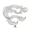 japanese tattoo water waves tattoo design idea