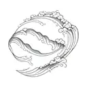japanese tattoo water waves tattoo design idea
