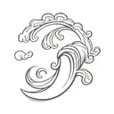 japanese tattoo water waves tattoo design idea