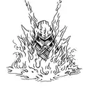 dark souls bonfire tattoo design idea