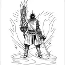dark souls bonfire tattoo design idea