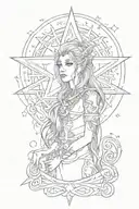 star gypsy tattoo design idea