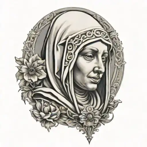 st Catherine of Siena  tattoo design idea
