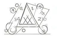 August 3rd 2024 in roman numerals with clown triangle next to it tattoo design idea