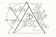 August 3rd 2024 in roman numerals with clown triangle next to it tattoo design idea