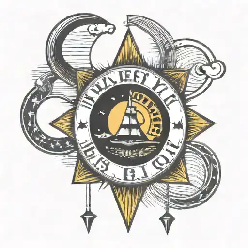 Traditional "Waxing Gibbous Phase With And Libra..." Tattoo Idea