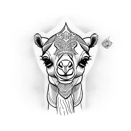 Camel with the world cup tattoo design idea