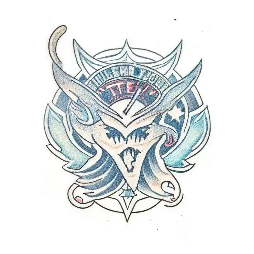 A red liverbird tattoo design idea