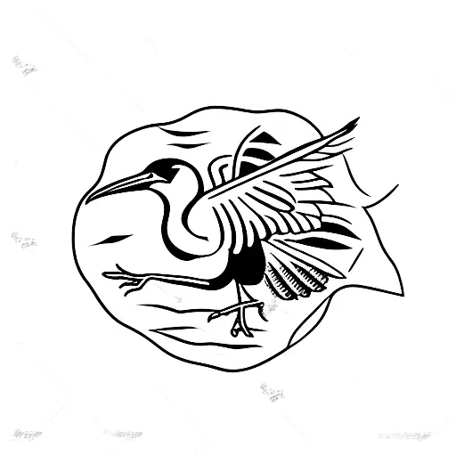 thoth ibis bird tattoo design idea
