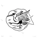thoth ibis bird tattoo design idea