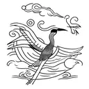 thoth ibis bird tattoo design idea