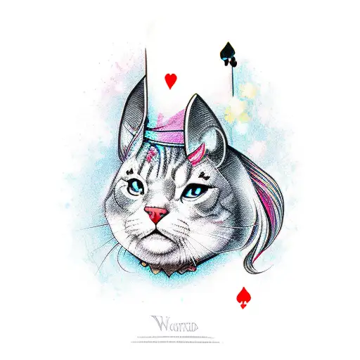 alice in wonderland tattoo design idea