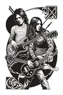 music bands like nirvana tattoo design idea