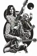 music bands like nirvana tattoo design idea