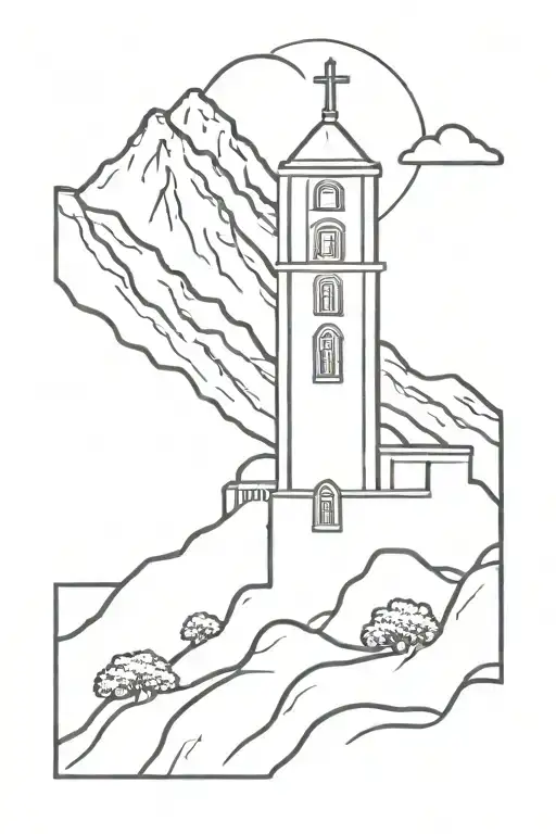 Peru, Church, Andes Mountains Jesus Christ's death tattoo design idea