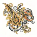 paisley pattern tattoo design idea
