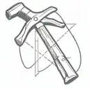 pin and a hammer crossed tattoo design idea