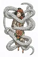 Shibari ropes tattoo design idea