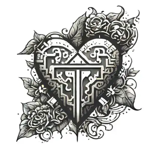 Incorporate a pixelated heart container from The Legend of Zelda: Ocarina of Time into a video game-themed tattoo tattoo design idea