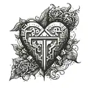 Incorporate a pixelated heart container from The Legend of Zelda: Ocarina of Time into a video game-themed tattoo tattoo design idea