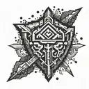 Incorporate a pixelated heart container from The Legend of Zelda: Ocarina of Time into a video game-themed tattoo tattoo design idea