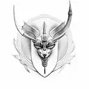 Ra and anubis  tattoo design idea