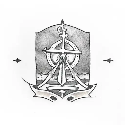It should be a Way of St. James tattoo with a scallop shell and an arrow. Classic pilgrim symbols. tattoo design idea