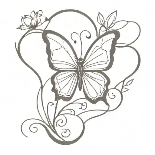 Incorporate a semicolon into a delicate butterfly design tattoo design idea