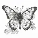 Incorporate a semicolon into a delicate butterfly design tattoo design idea