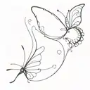 Incorporate a semicolon into a delicate butterfly design tattoo design idea
