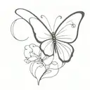 Incorporate a semicolon into a delicate butterfly design tattoo design idea