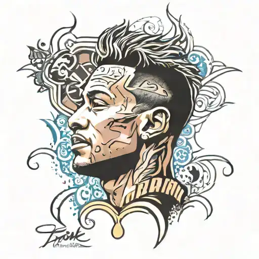 Neymar Jr Barcelona tattoo design idea