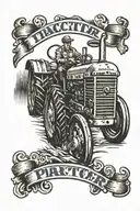 tractor plowing tattoo design idea
