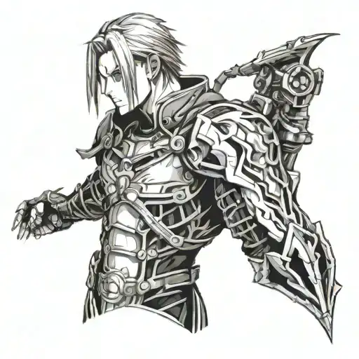 I want a tattoo on my shoulder so that under the flayed skin you can see a mechanical shoulder joint, like Edward Elric  tattoo design idea