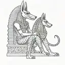Anubis with scales tattoo design idea